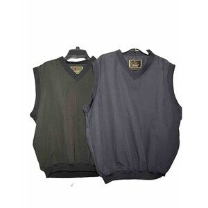Baru Sports Mens Sleeveless Outerwear‎ Vest, Size Large (Lot Of 2) Blue Black